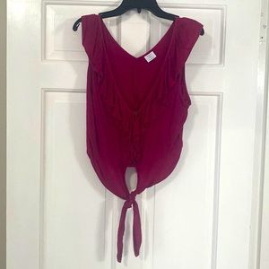 Magenta colored Crop top